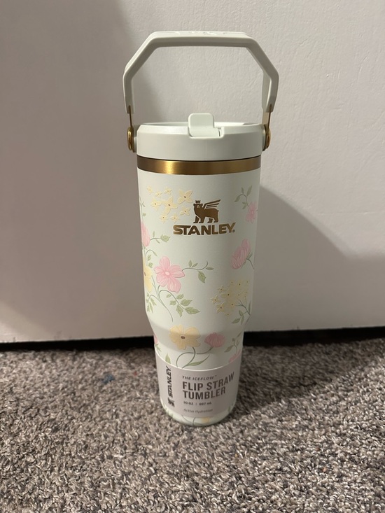 Stanley Accessories - Stanley 2026 Easter 30OZ Floral Flip Straw Tumbler - White, Pink & Gold